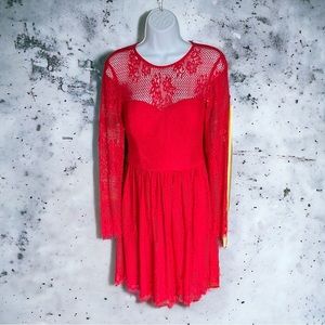 Guess Red Fit and Flare Skater Dress, Size 4